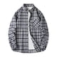 thumbnail image 2 of Blusa y camisa de manga larga con cuello vuelto para hombre, estilo informal, a cuadros, con bolsillos y botones, de licra, 2 of 8