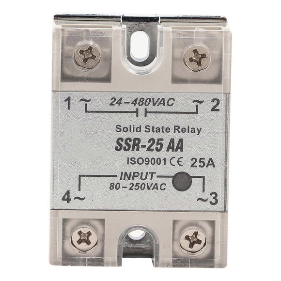 Module relais statique SSR25 AA 25 A, entrée ACAC 80\xa0250 V CA, sortie 24\xa0480 V CA
