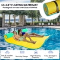 thumbnail image 2 of 12' × 6' Lily Pad Floating Mat - Tear-Resistant 3-Layer Foam for Water Recreation - Yellow, 2 of 7