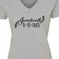 thumbnail image 4 of Inktastic Juneteenth 6-19-1865 Women's V-Neck T-Shirt, 4 of 5