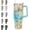 Watercolor multi, variant on 40oz Insulated Tumbler with Handle - Sea Turtle Watercolor Ocean Design, Leakproof Travel Coffee Mug Cup, Gift for Women Turtle Lovers