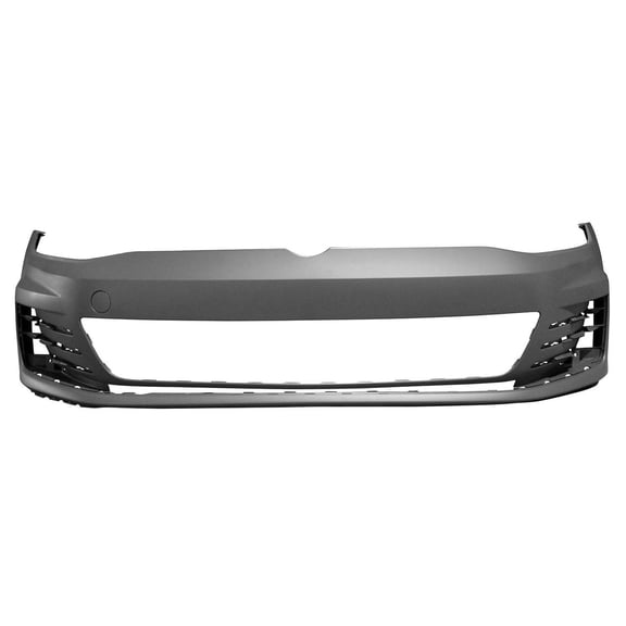 New Aftermarket Unpainted Front Bumper Cover Replaces 5GM807217HGRU With Tow Hook Hole Cover fits 2015-2017 Volkswagen GTI