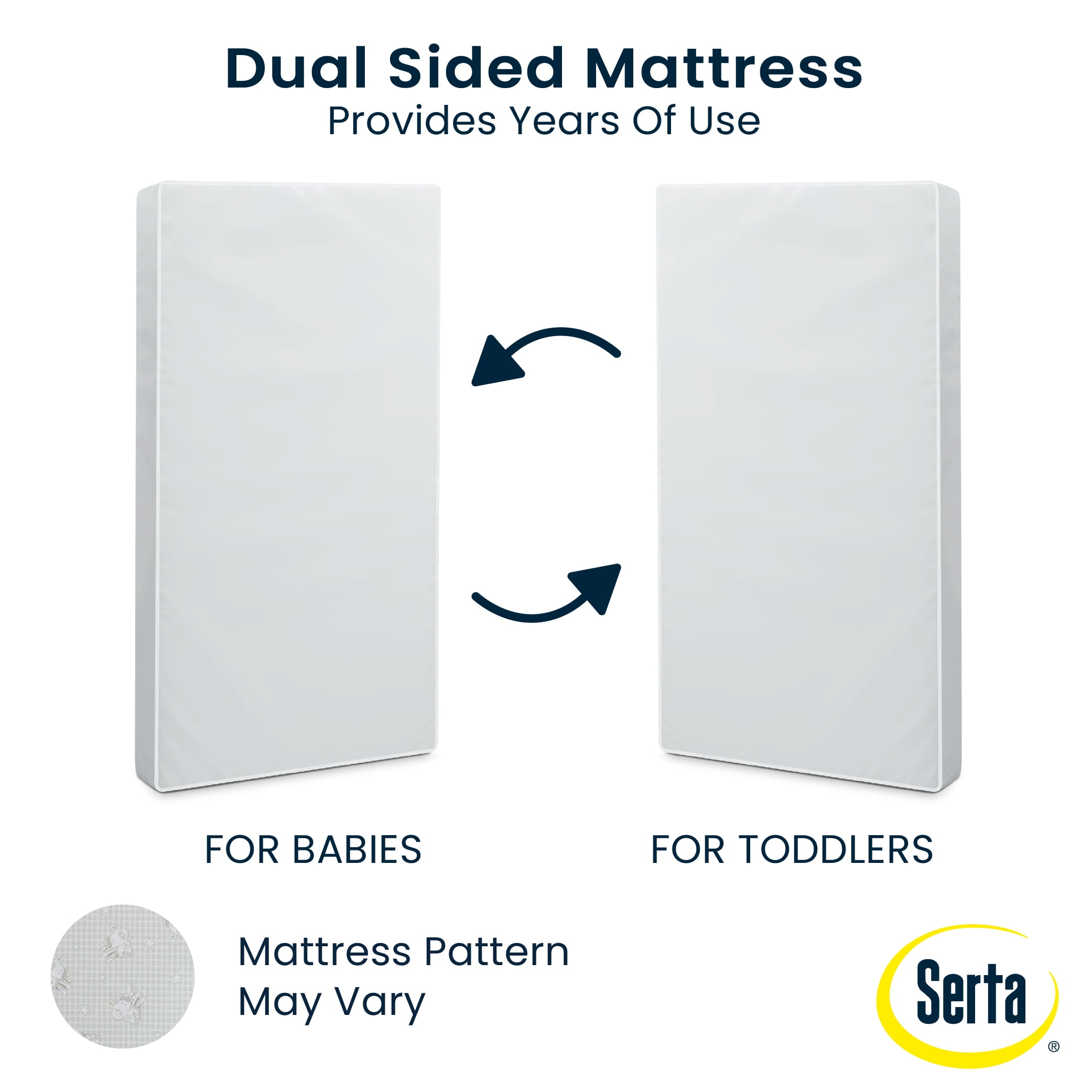 Serta Perfect Slumber Dual Sided Crib and Toddler Mattress, Waterproof, Hypoallergenic
