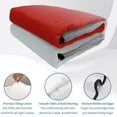 thumbnail image 4 of Twin XL Quilt Set 68''x98'', Red Gray Ombre Lightweight Summer Bedspread Coverlet Set with 2 Pillow Shams, Modern Gradient Abstract Art Breathable All Season Quilt Bedding for Dorm/Guest Room, 4 of 9