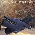 thumbnail image 6 of Gustave Men Women Gloves Winter Warm Windproof Waterproof Anti-slip Thermal Touch Screen Gloves Outdoor Driving Skiing Gloves "Blue", 6 of 10