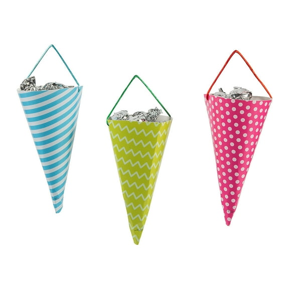 Fun Express Colorful Easter Snack Cones – 12 Pieces