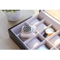 thumbnail image 4 of Solid Espresso Wood Unisex Watch Box Organizer with Glass Top 12 Slot by Case Elegance (Espresso), 4 of 10
