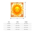 thumbnail image 3 of Whimsical Sun & Floral Pattern Flannel Blanket - Soft Cozy Durable for Sofa Travel Bed & Chair - Cheerful Design, 3 of 5