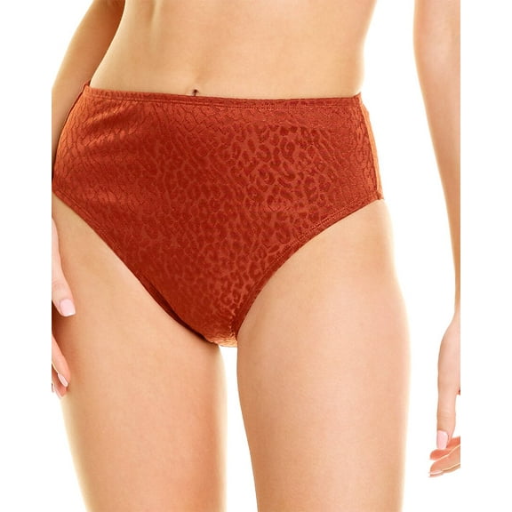 BCBGMAXAZRIA womens High-Waist Bikini Bottom, 12, Red