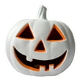 thumbnail image 3 of Lámpara de calabaza de Halloween con iluminación LED, accesorio decorativo brillante, única, de 17 pulgadas, para bar, sala de estar, jardín, hotel y Blanco, 3 of 8