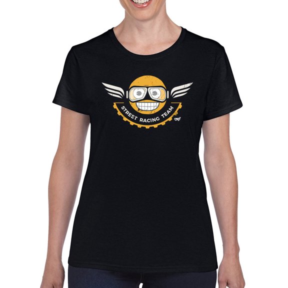 Street Racing Team - Retro Moto Racer Emoji Women's T-shirt