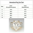 thumbnail image 7 of Rings for Women Water Drop Pear Shaped Zircons Simple Micros Set Squares Diamond Ring for Women Valentine's Day Gifts Clearance, 7 of 7