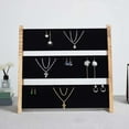 thumbnail image 6 of 3 Tier Necklace Display Stand for Vendors Wooden Jewelry Display Organizer Holder for Selling Necklaces Bracelets Earrings Craft Show Booth Retail Store Jewelry Storage Rack Props, 6 of 9