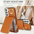 thumbnail image 5 of Allytechgroup Wallet Case for Samsung Galaxy A14 5G with Card Slots, RFID Blocking Ring Holder Kickstand Bumper Anti-Scratch Slim Phone Case Cover for Galaxy A14 5G, Brown, 5 of 8