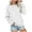 White womens tops, variant on Usmixi Sweatshirt for Women Winter Womens Crewneck Sweatshirt Casual Solid Loose Soft Cozy Fleece Sweatshirt Ladies Girls Long Raglan Sleeve Pullover Sweater with Pocket