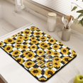 thumbnail image 3 of Washable Rubber Sunflower Cute Floral Dish Drying Mats for Kitchen Counter Home Large Coffee Bar Pad Accessories and Decor for Utensils Stemware 18''x24'', 3 of 7