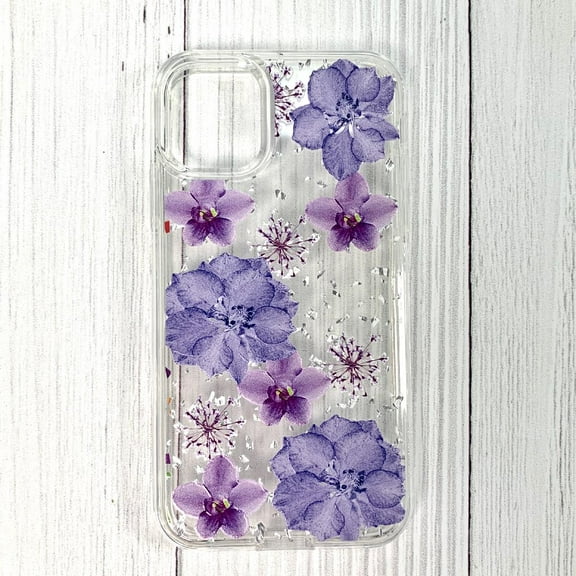 Pressed Dried Flower Design Phone Case For Lg K61/k51s/k41s In Purple