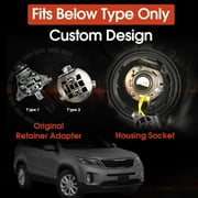 Lasfit H7 LED Headlight Bulbs Custom for Kia Hyundai Mitsubishi with Retainer Adapter Super Bright 60W 6000LM 6000K White (2Pcs)