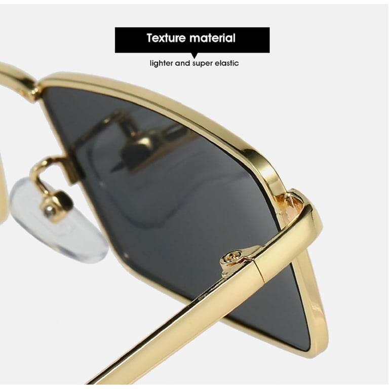 Rectangle Sunglasses Vintage Metal Glasses Frame Women  display picture 1