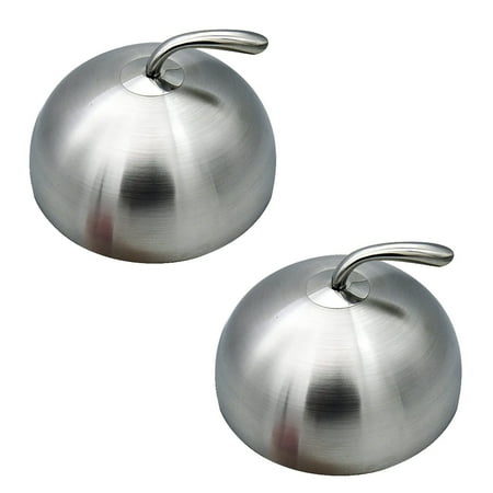 

2Pcs 20cm Stainless Steel Steak Cover Teppanyaki Dome Dish Lid Home Round Oil Proof Meal Food Cover Kitchen Cooking