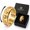 Gold, variant on Sun-Moon-Star Embossed Rotating Spinner RingCollection 8MM Stainless Steel Smooth Outer Band Movement Provides Tactile Engagement Rounded Edges Comfortable Daily Wear for Men Women