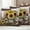 Yellow Beige Ivory, variant on Farmhouse Sunflowers Outdoor Waterproof Pillow Covers, Western Star Vintage Sparrows Decorative Square Throw Pillowcase Sofa Cushion Sham for Patio/Couch/Chair, 24"x24" 2 Pack
