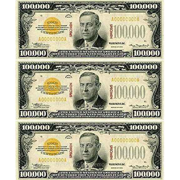 1/4 Sheet Cake - 100,000 Dollar Bills Birthday - Edible Cake or Cupcake Topper  fits 1/4 Sheet cake or larger