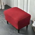 thumbnail image 4 of AUQ Ottoman Cover,16*24*10in Ottoman Covers Slipcover Rectangle, Slipcover for Ottomans,Big Red, 4 of 4