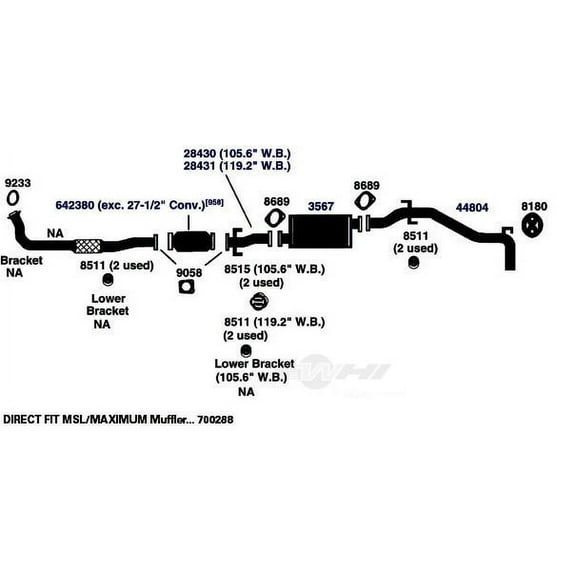 AP Exhaust Muffler Assembly for 2006-2010 KIA SEDONA