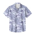 thumbnail image 5 of QHRMKOG Hawaiian Shirts for Men Relaxed Fit Print Short Sleeve Beach Shirts Light Tropical Holiday Button Down Hawaiian Shirts Summer Trendy Top Blue 4XL, 5 of 6