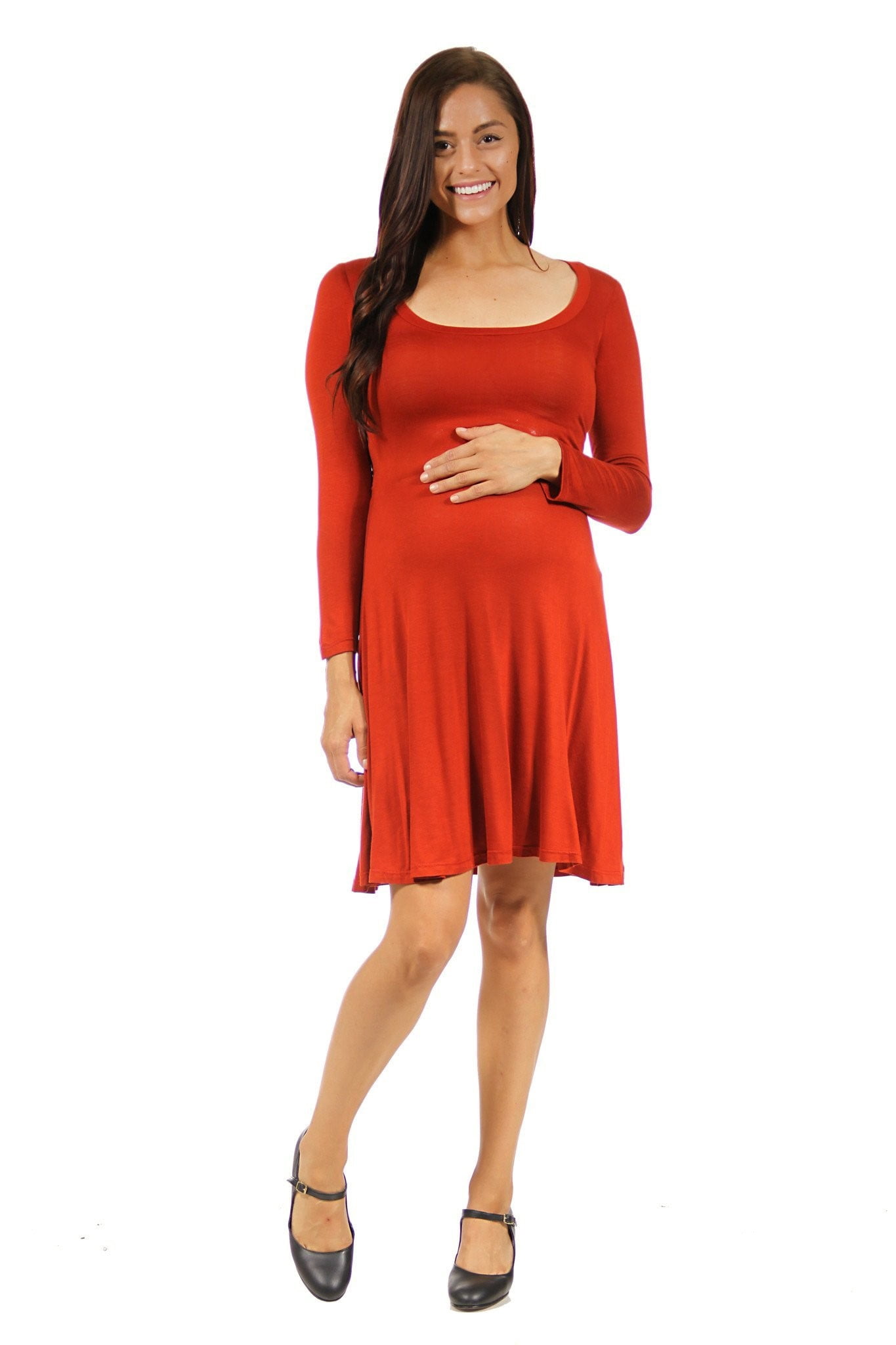 Women's Long-sleeve Maternity Dress