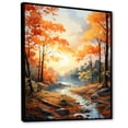 thumbnail image 2 of Designart "Golden Canopy Maple Trees in the Fall I" Floral Floater Framed Canvas Wall Art, 2 of 7