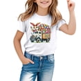thumbnail image 1 of MIASHUI T-Shirts Graphiques de Pâques pour Garçons Doux Décontractés à Manches Courtes Hauts Colorés pour Enfants Blanc, 3-4 Ans, 1 of 4