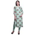 thumbnail image 1 of Bimba Kurtis Droits pour Femmes Longue Robe Kurti Imprimée Haut Indien à Manches 3/4, 1 of 6