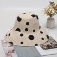 thumbnail image 2 of Chapeau de Pêcheur à Pois : Réversible Double Face Chapeau d'Été Chapeau Seau, 2 of 3
