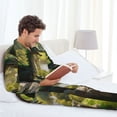 thumbnail image 6 of Sikiie Deep Forest Stone Green Dragon Mens Pajama Set, Soft Warm Long Sleeve Sleepwear, Cozy Button-Down Pjs for Men-Medium, 6 of 7
