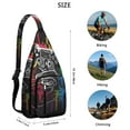 thumbnail image 3 of Gaming Controller Print Sling Bag&nbsp;- Cool Retro Joystick Pattern Crossbody Backpack for Gamers, Water-Resistant Shoulder Pack (Colorful Graffiti Design, Lightweight & Durable), 3 of 4