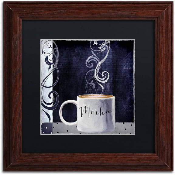 Trademark Fine Art "Cafe Blue III" Canvas Art by Color Bakery Black Matte, Wood Frame