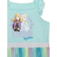 thumbnail image 2 of Disney Frozen 2 Girls 4-6X "Stronger Together" Tutu Dress With Matching Hair Ties, 2 of 3