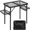 Black, variant on REDCAMP Small Folding Grill Table for Outside,3 Heights Adjustable Lightweight Portable Metal Aluminum Outdoor Grill Table for Camping Picnic Cook BBQ