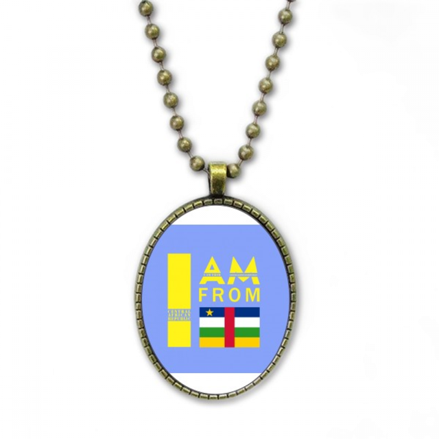 Je Suis de République Centrafricaine Collier Chaîne Vintage Pendentif Bijoux Collection
