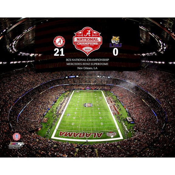 The Superdome University of Alabama Crimson Tide 2012 BCS National Champions 16"x20" Print