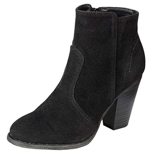 walmart black suede boots