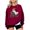 Red 2, variant on Wensltd Women Halloween Long Sleeve Tops Graphic Fall No Hood Pullover Shirt