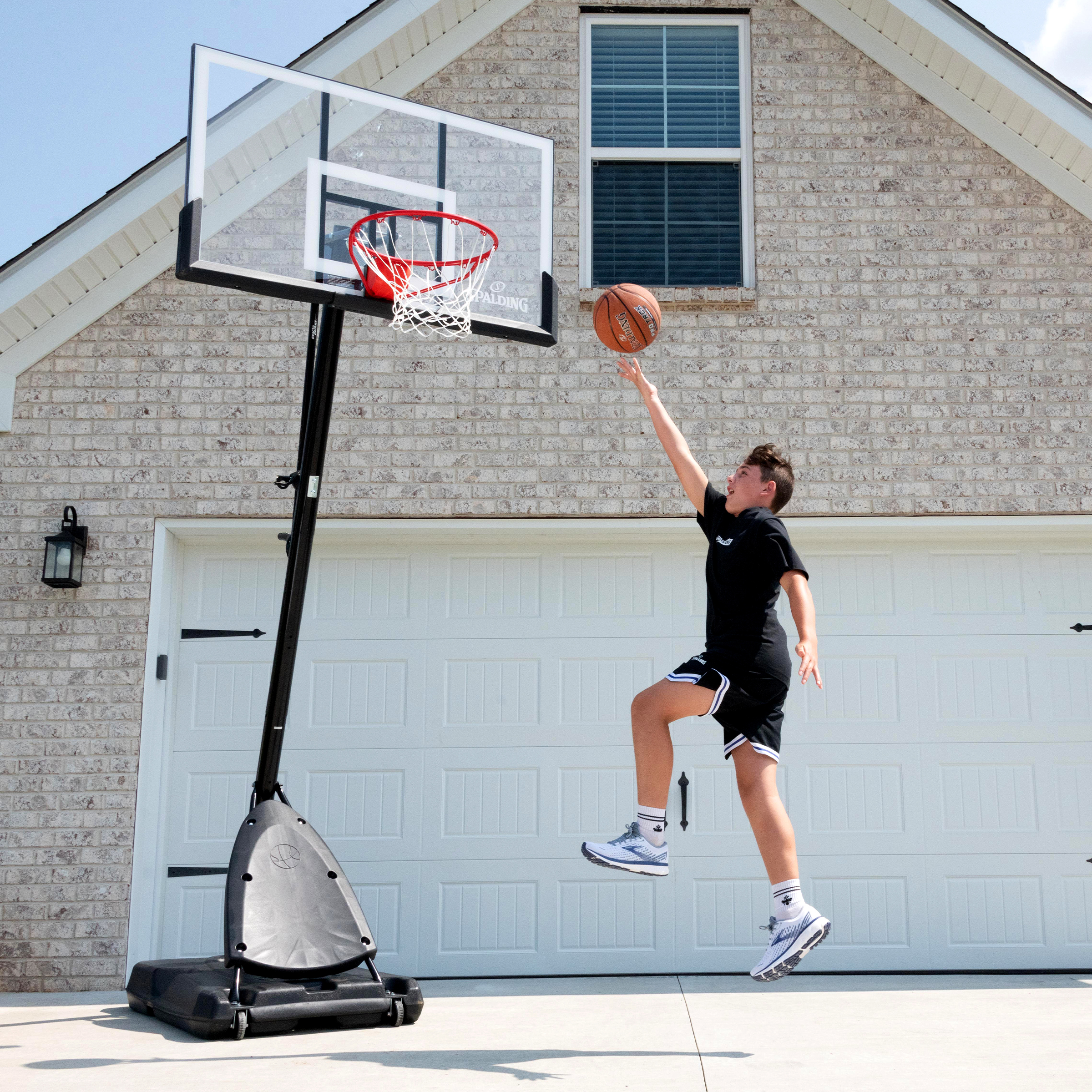 Spalding 54 inch Shatter-proof Polycarbonate Exacta Height® Portable Basketball Hoop System - image 10 of 12