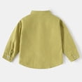 thumbnail image 5 of WUANDIXFA Little Boys Long Sleeve Button Down Shirt Formal Dress Shirts Regular Fit School Uniform Tops (Green, 1-2 Years), 5 of 6