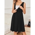 thumbnail image 6 of Avidlove Maternity Robe and Nursing Nightgowns Set for Hospitable Breastfeeding 3 in 1 Labor Delivery Nursing Sleeveless Gown Bathrobe Pregnancy Clothes, 6 of 8