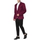 thumbnail image 2 of BLAZER DE HOMBRE INSPIRE CHIC De Un Botón Con Solapa Con Muesca, Bolsillo De Pecho, Blazer Con Solapa Frontal XL Burdeos, 2 of 5