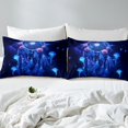 thumbnail image 3 of Drap-housse Jellyfish Attrape-Rêves Draps de Lit Simple, Draps Boho Plume Rose Rêveur Animaux Marins Nautiques Ensemble de Literie, Déco Bohème Exotique (Sans Drap du Dessus), 3 of 5