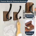 thumbnail image 2 of 4 Coat Racks - Wooden Coat Rack, Wall Mounted Coat Rack For Hats, Keys, Towels, Handbags, Living Room, Bathroom, Bedroom, Kitchen, Wardrobe Decor ., 2 of 5